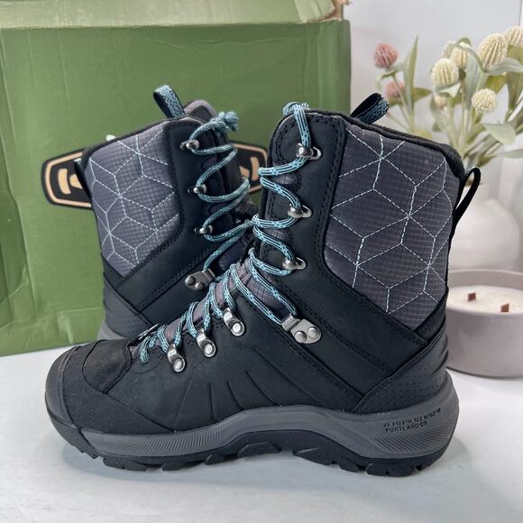 KEEN Revel IV High Polar Waterproof Insulated Winter Boots Black Womens 6 - Picture 7 of 10